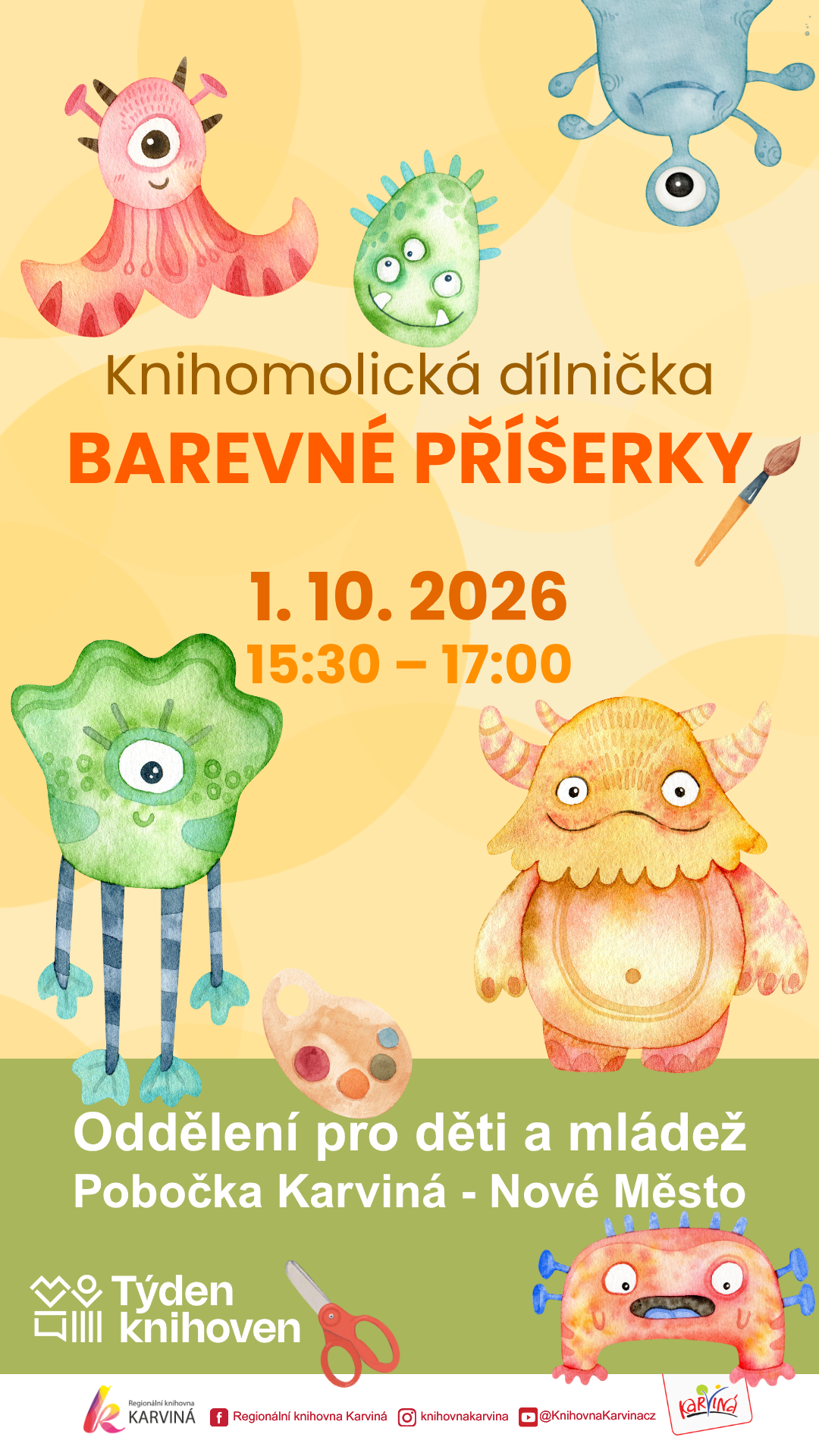 Knihomolická dílnička – Barevné příšerky